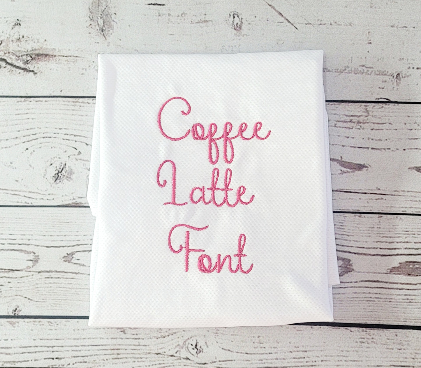 Coffee Latte Font Machine Embroidery File