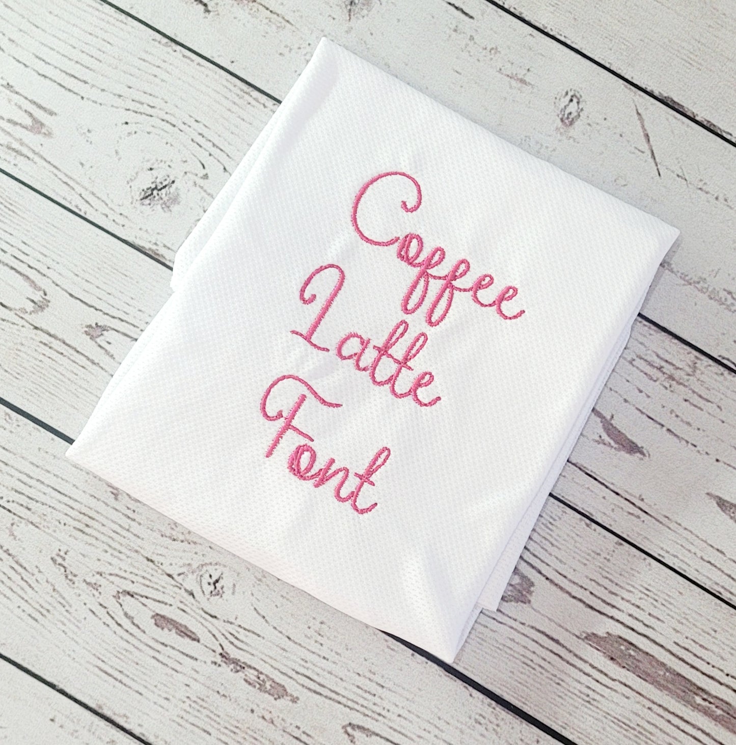 Coffee Latte Font Machine Embroidery File