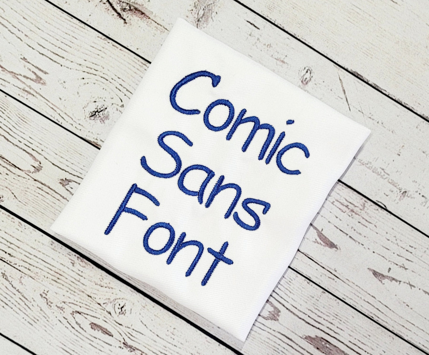 Comic Sans Font Machine Embroidery File