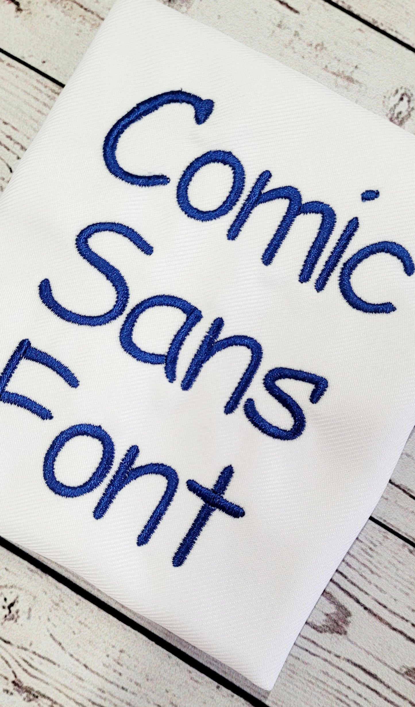 Comic Sans Font Machine Embroidery File