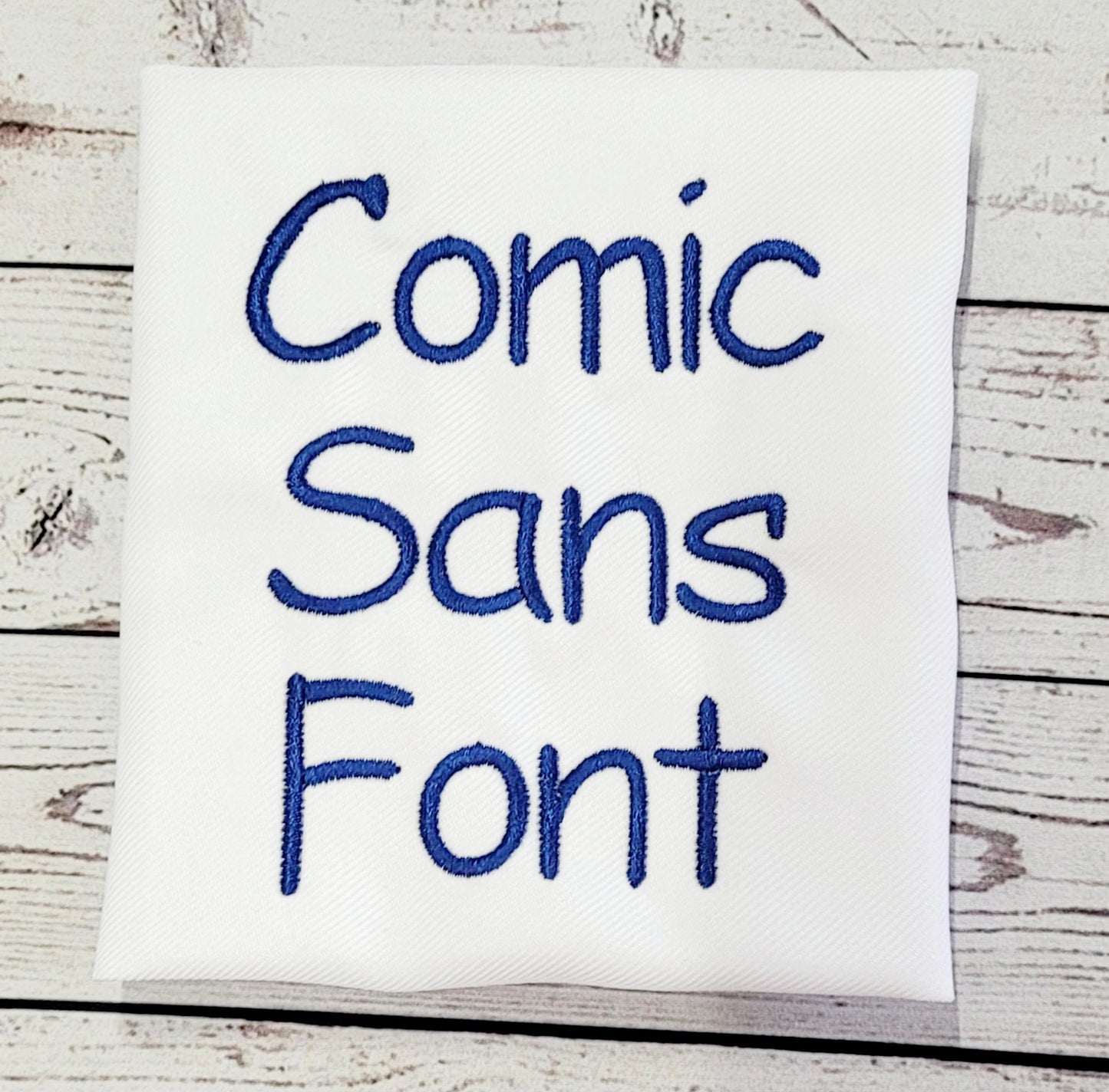 Comic Sans Font Machine Embroidery File