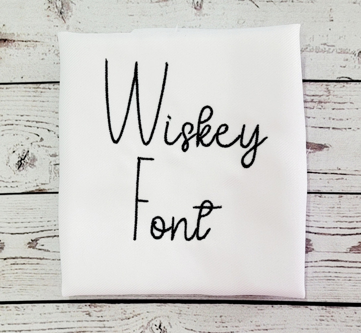 Wiskey Font Machine Embroidery File