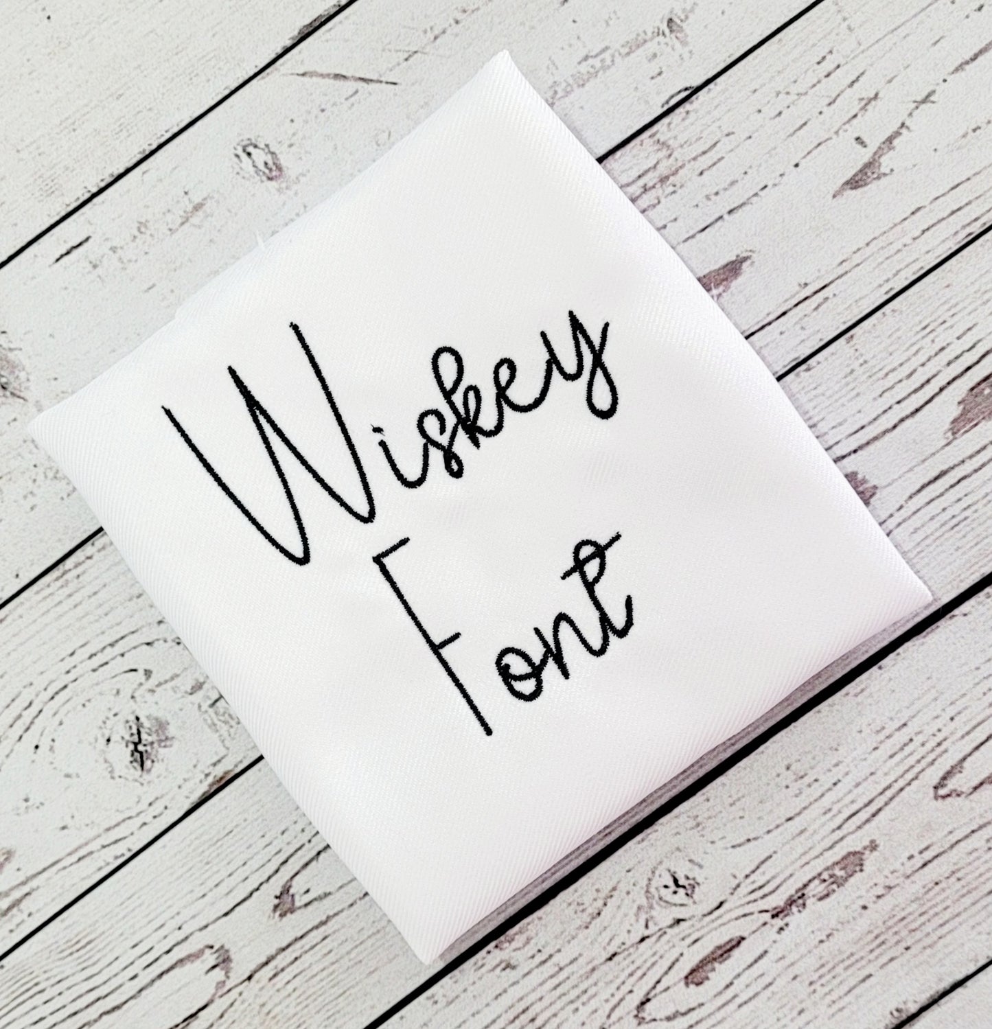 Wiskey Font Machine Embroidery File