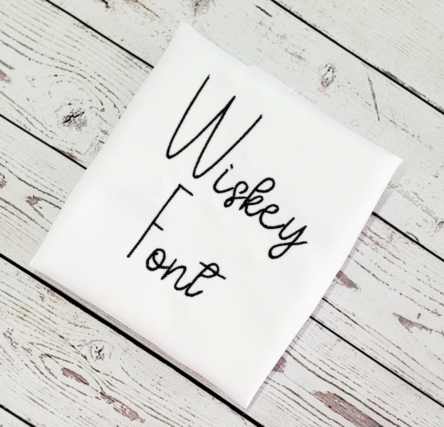 Wiskey Font Machine Embroidery File