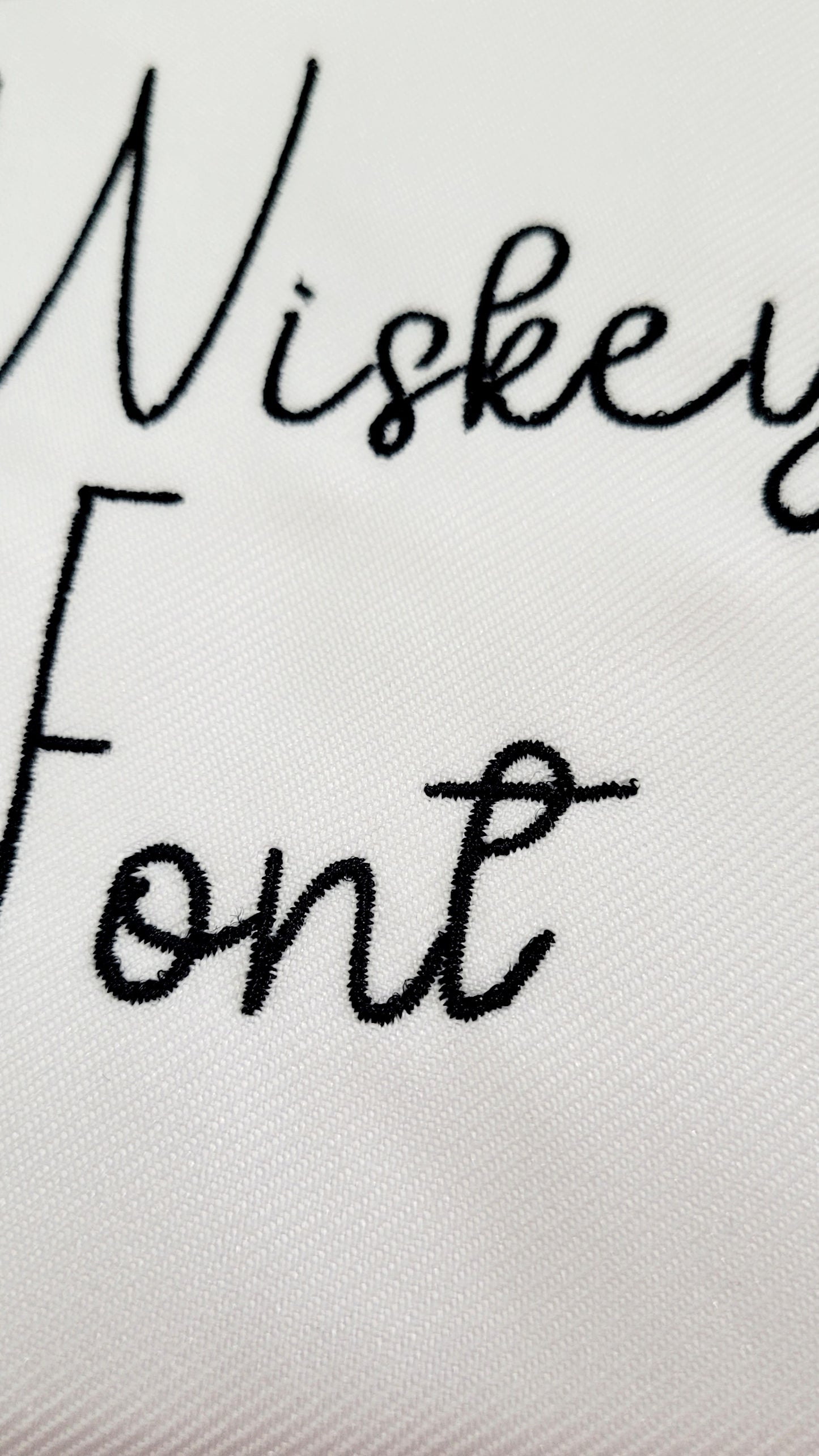 Wiskey Font Machine Embroidery File