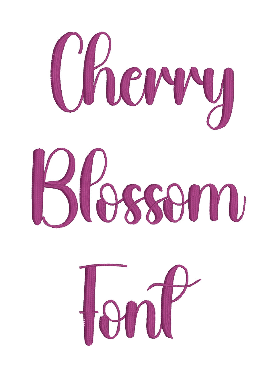 Cherry Blossom Font Machine Embroidery File