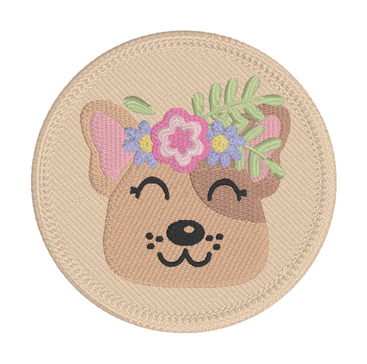 Cute Dog 7 Patch Embroidery Design