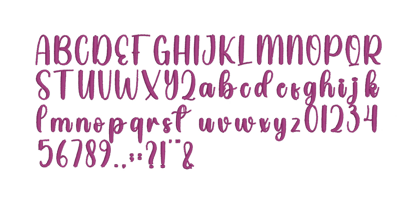 Cherry Blossom Font Machine Embroidery File