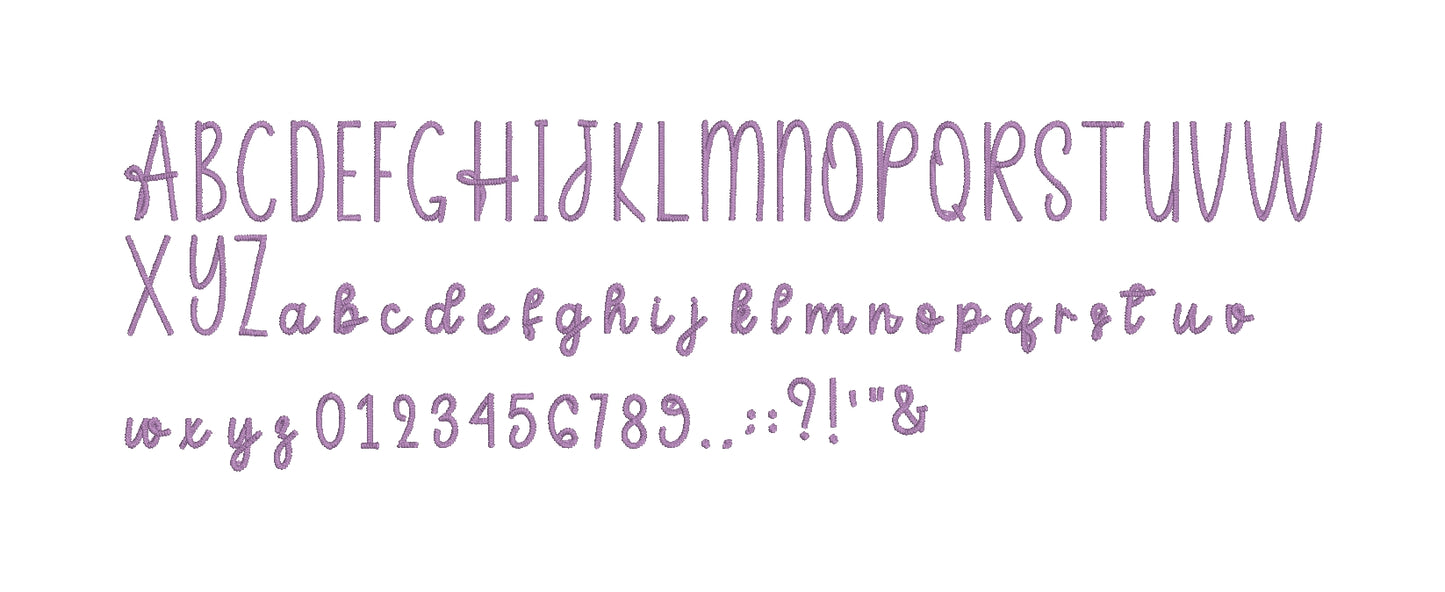 Wiskey Font Machine Embroidery File