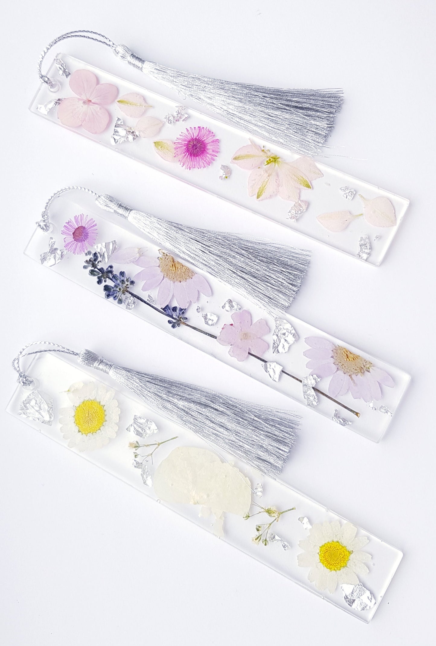 Resin real dried flower bookmarks with gift box