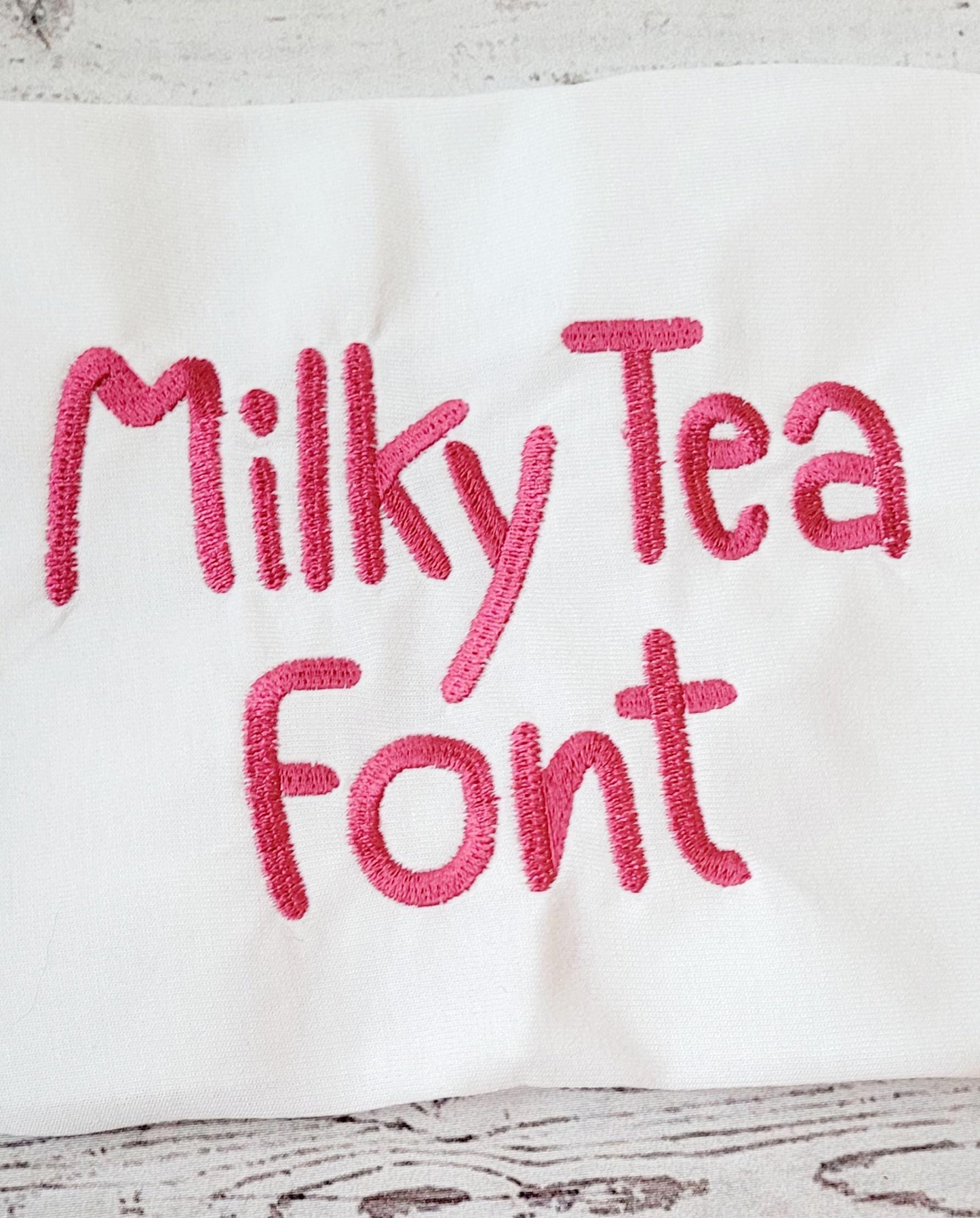 Milky Tea Native BX Font Embroidery Design, Machine Embroidery, Digital Download, Embroidery Font, Native BX Font