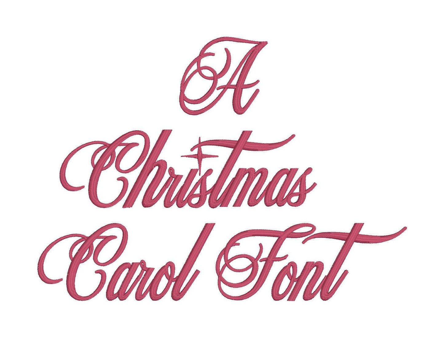A Christmas Carol Font Embroidery Design, Machine Embroidery, Digital Download, Embroidery Font, 6 sizes 0.5 to 3 inch