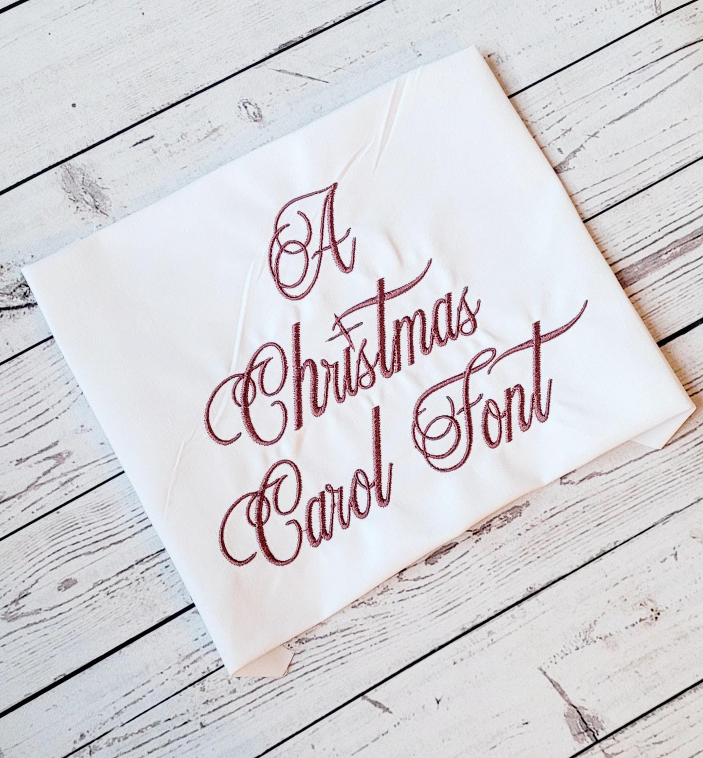 A Christmas Carol Font Embroidery Design, Machine Embroidery, Digital Download, Embroidery Font, 6 sizes 0.5 to 3 inch