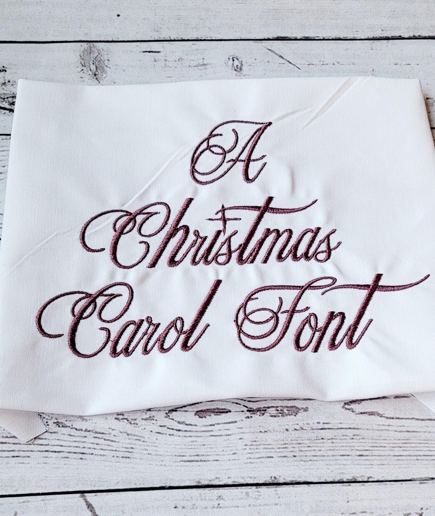 A Christmas Carol Font Embroidery Design, Machine Embroidery, Digital Download, Embroidery Font, 6 sizes 0.5 to 3 inch