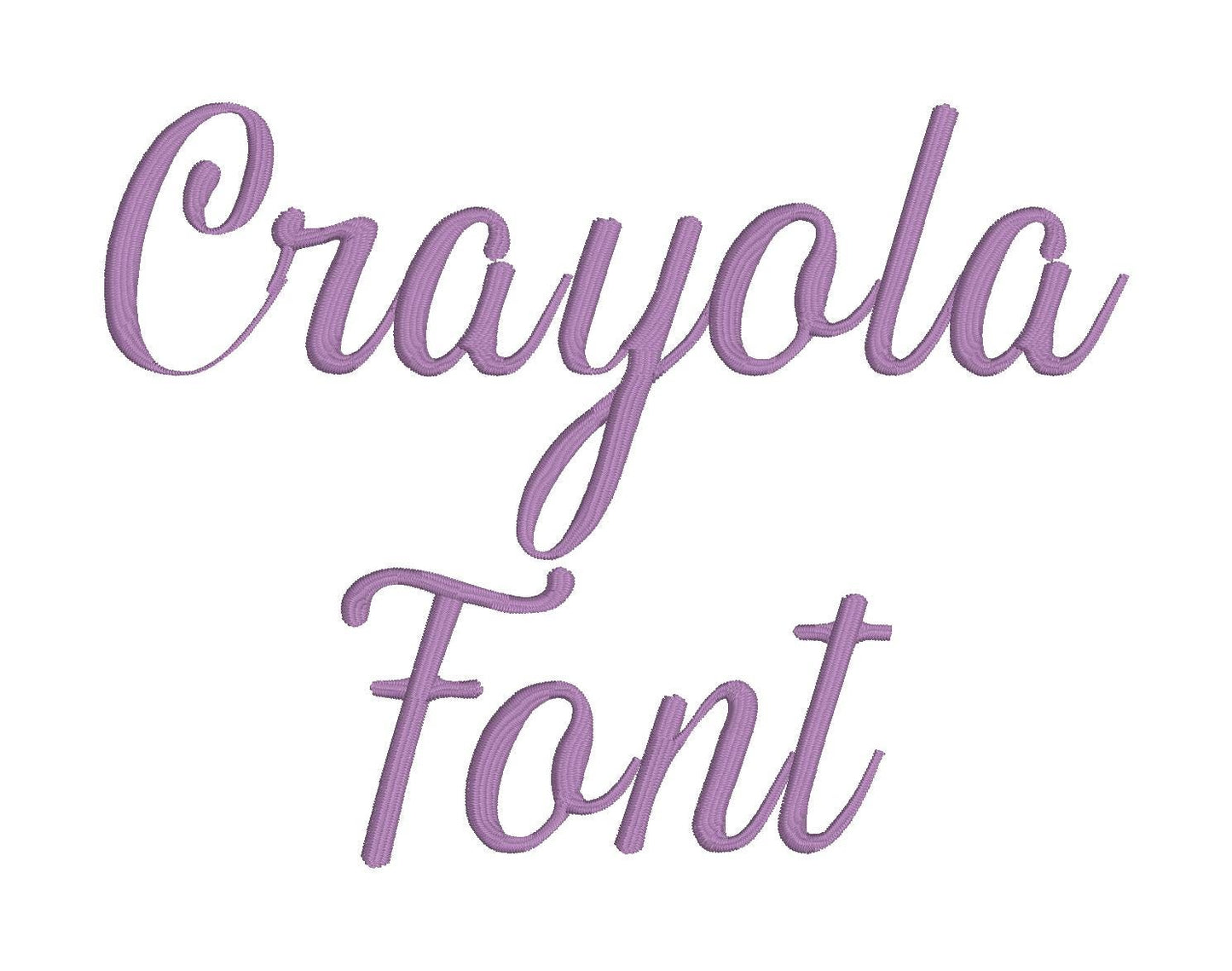 Crayola Font Embroidery Design, Machine Embroidery, Digital Download, Embroidery Font, 6 sizes 0.5 to 3 inch