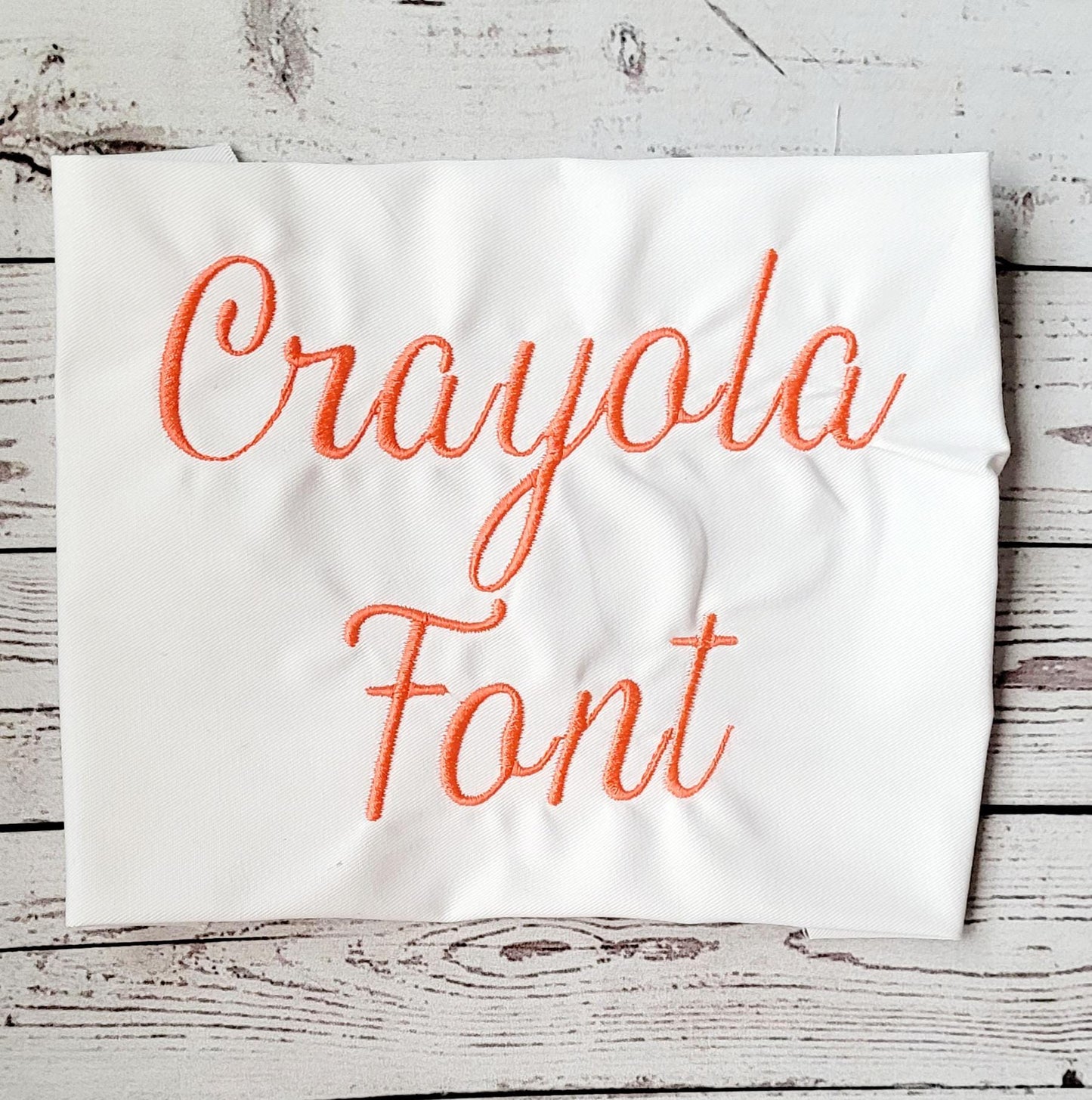 Crayola Font Embroidery Design, Machine Embroidery, Digital Download, Embroidery Font, 6 sizes 0.5 to 3 inch