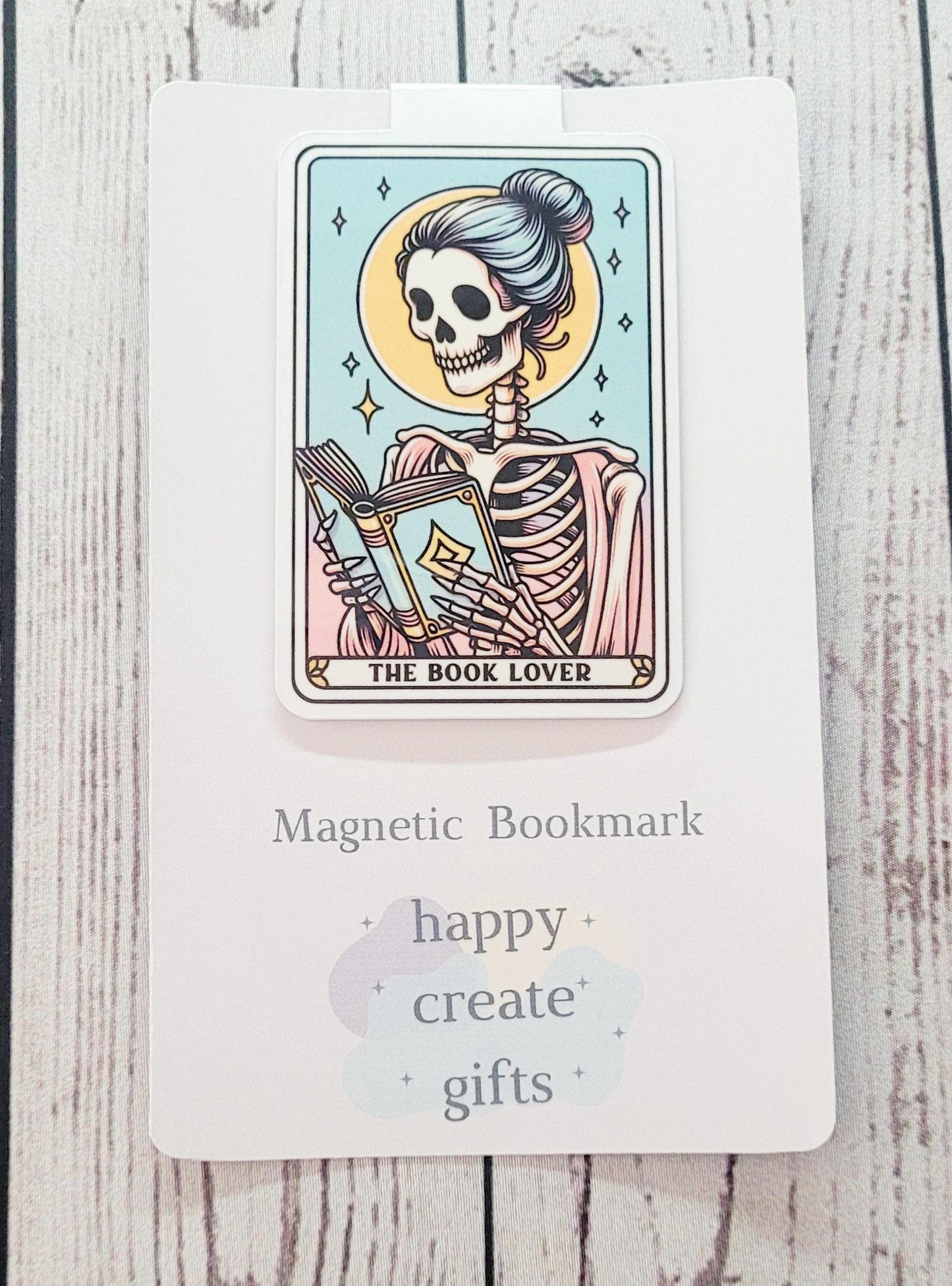 The Book Lover Tarot Card Magnetic Bookmark, Cute Bookmark, Magnetic Page Marker, Bookish Gift, Handmade, Gift for Booklovers, Reading Gifts