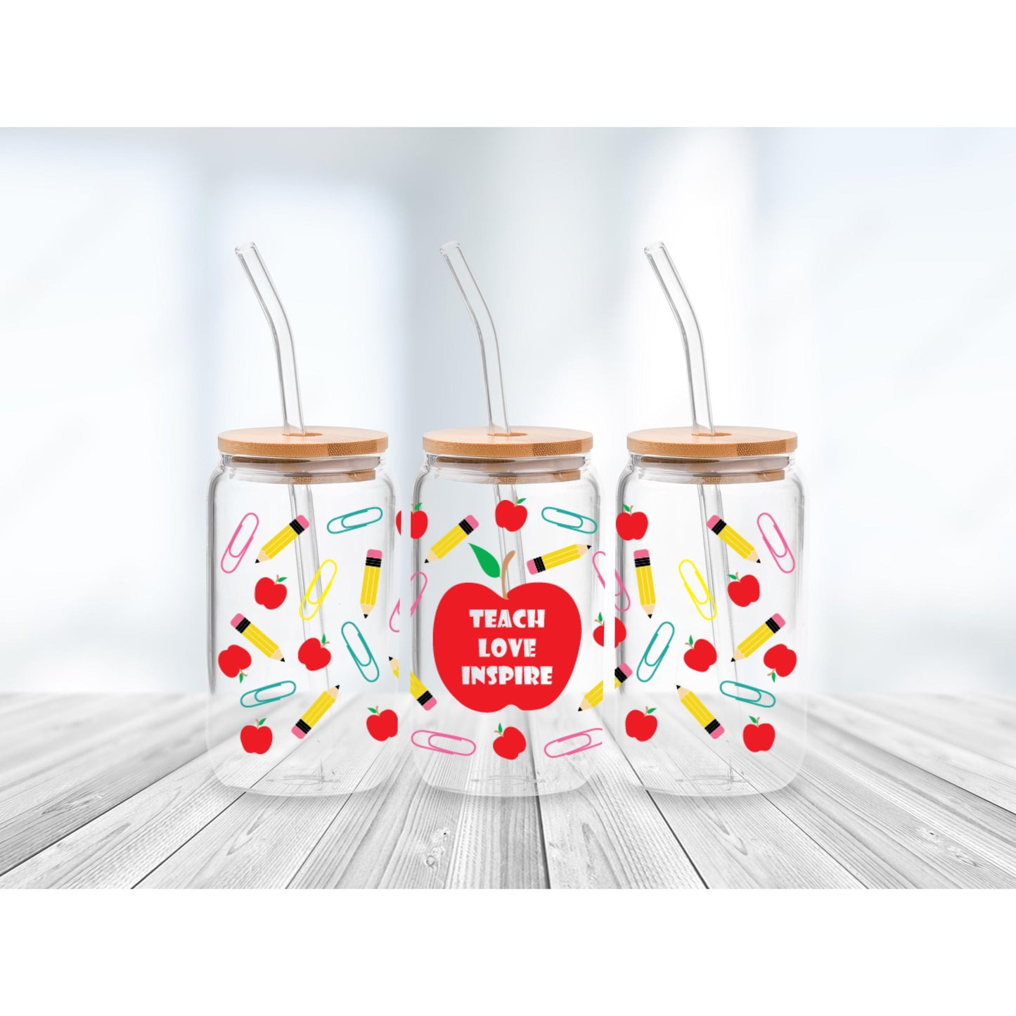 Teacher Gift Libby Can Glass, Teacher Appreciation Gift, Libbey Can, School Teacher Present, Gift for Educators