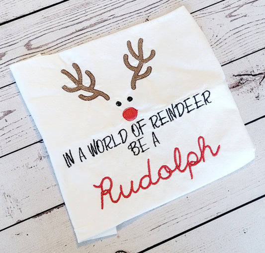 Be a Rudolph Christmas Embroidery Design