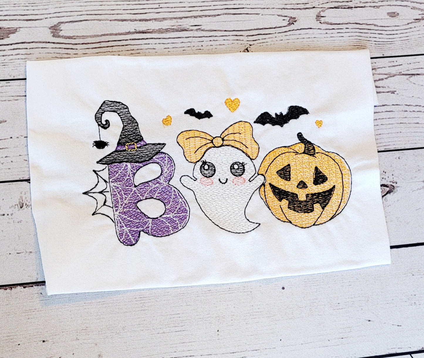 Cute Boo Halloween Embroidery Design