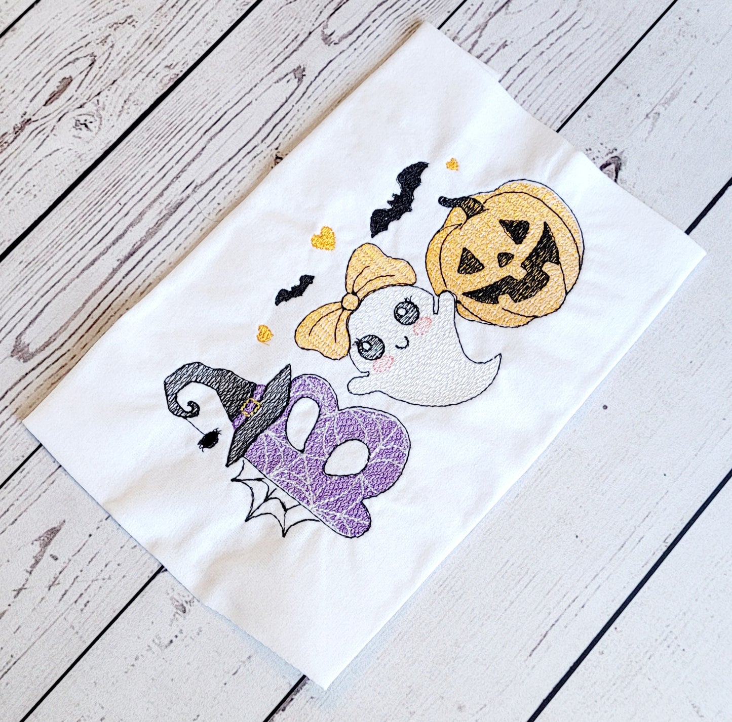 Cute Boo Halloween Embroidery Design