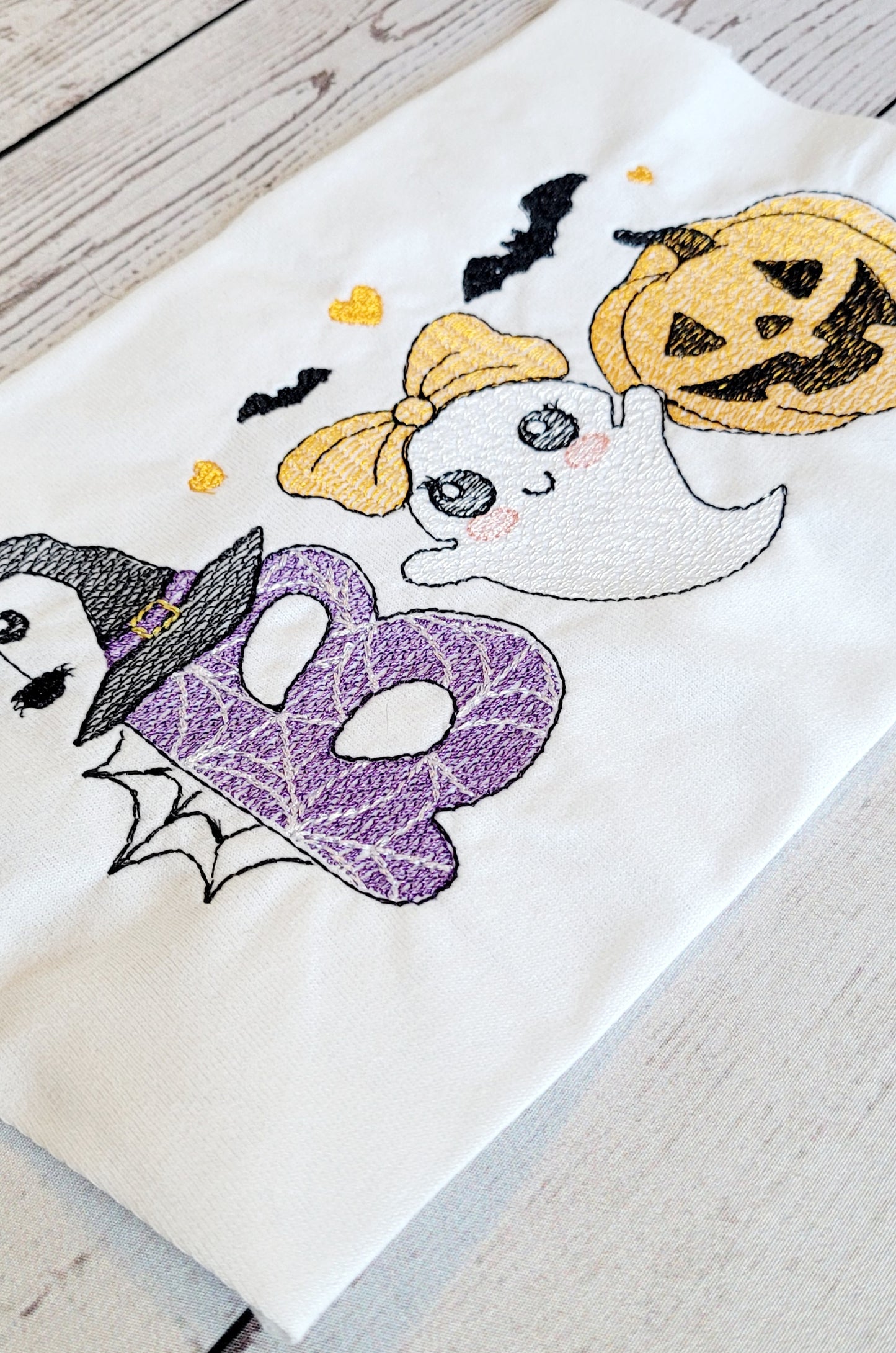 Cute Boo Halloween Embroidery Design