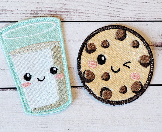 Milk and Cookie Patch Embroidery Designs