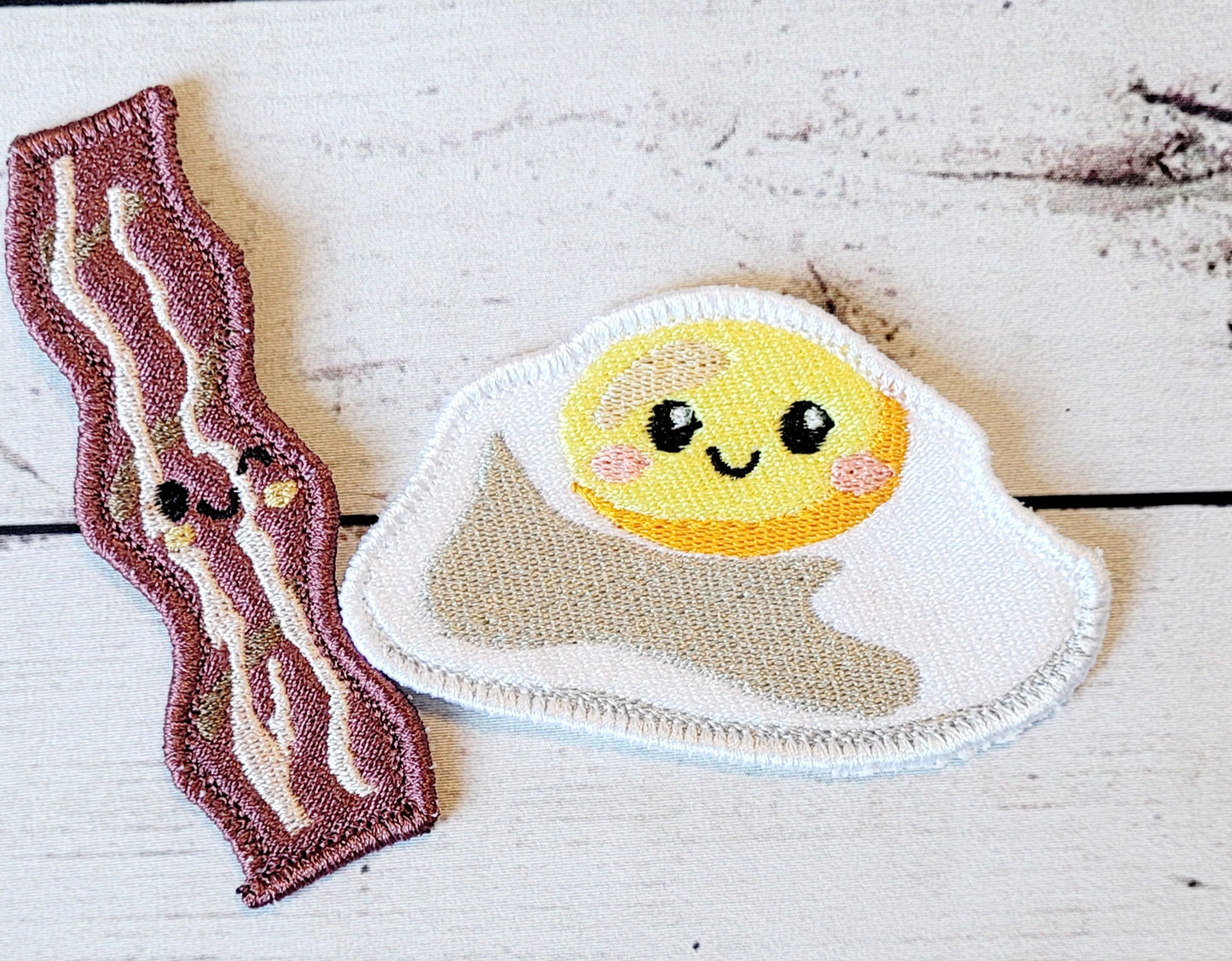 Bacon and Egg Iron on Patches