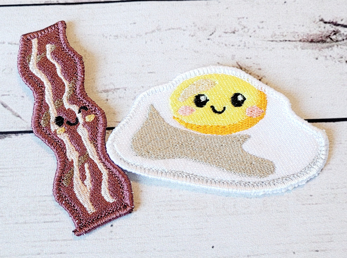 Bacon and Egg Iron on Patches