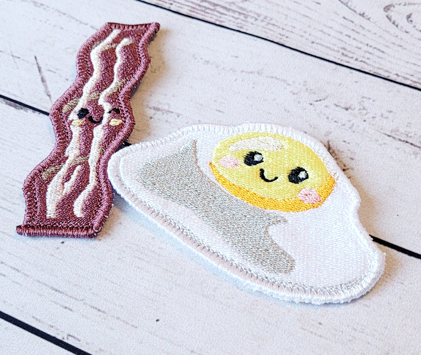 Bacon and Egg Iron on Patches