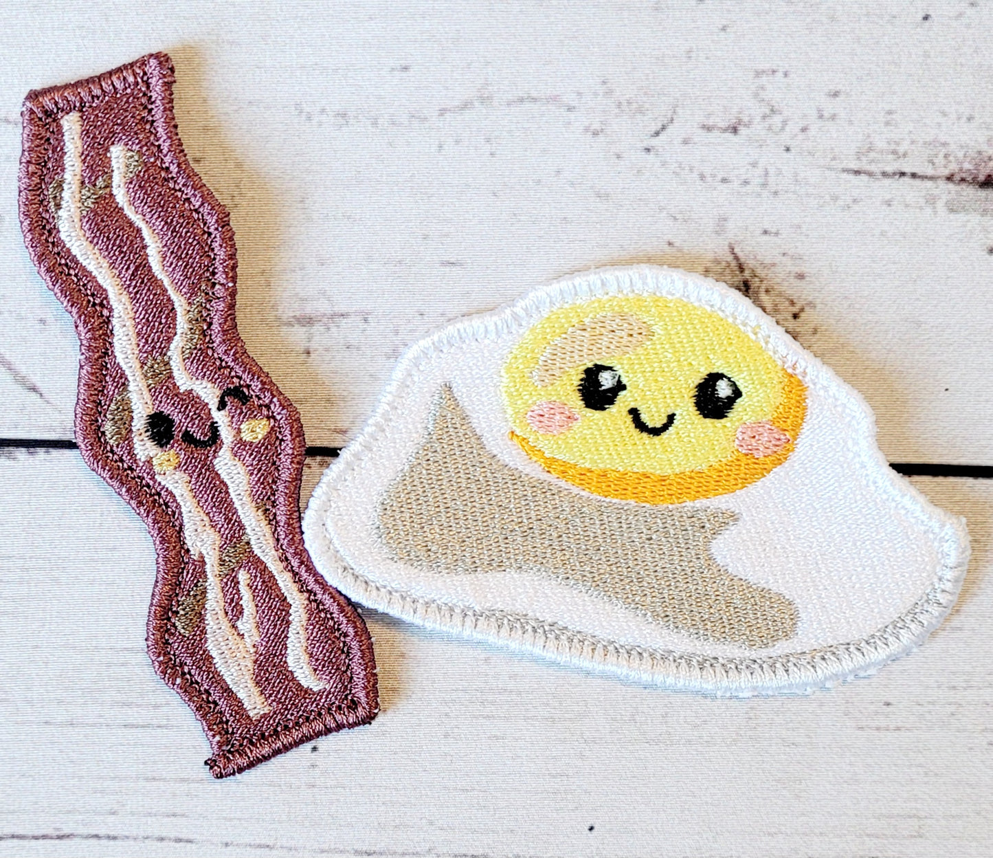 Bacon and Egg Iron on Patches