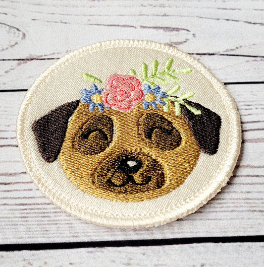 Cute Dog 2 Patch Embroidery Design