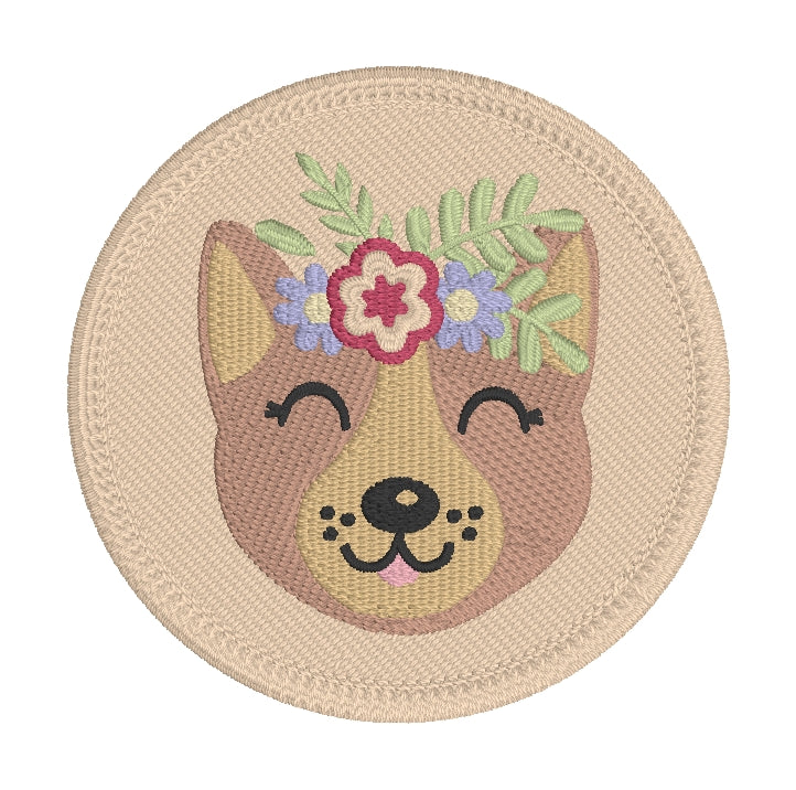 Cute Dog 3 Patch Embroidery Design