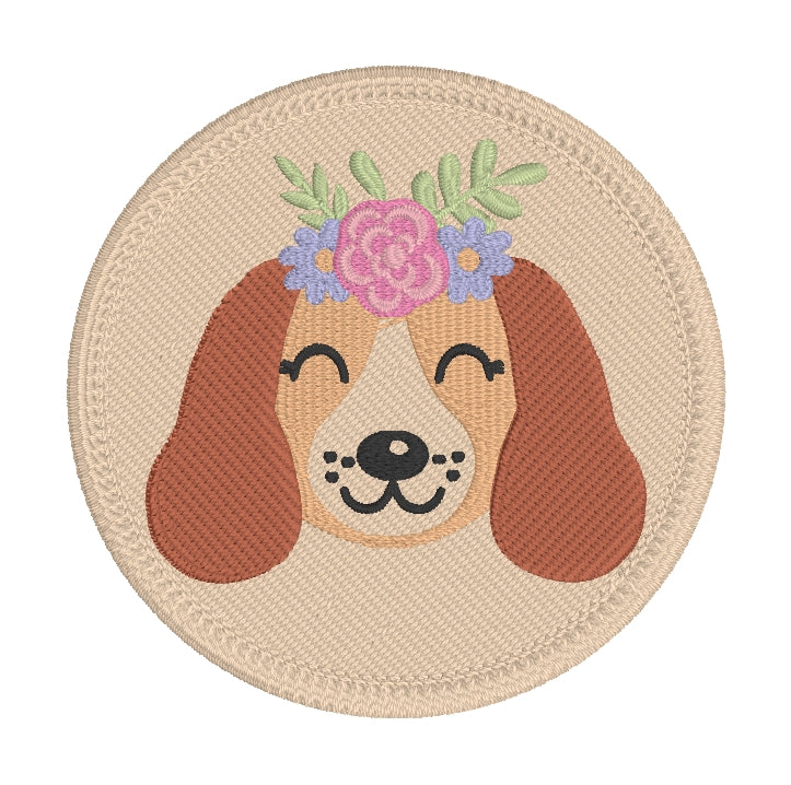 Cute Dog 1 Patch Embroidery Design