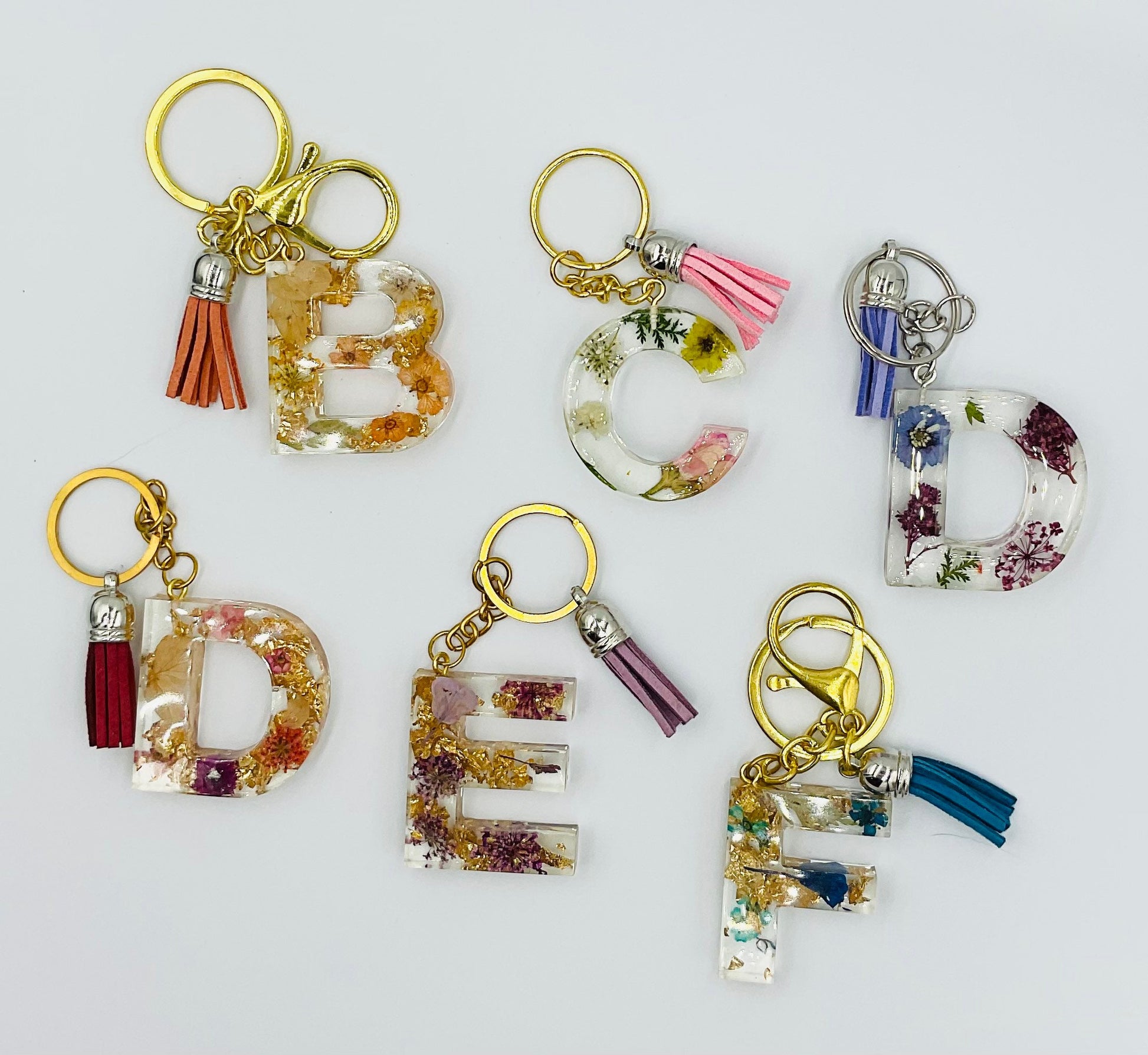 Initial Letter Resin Keyring