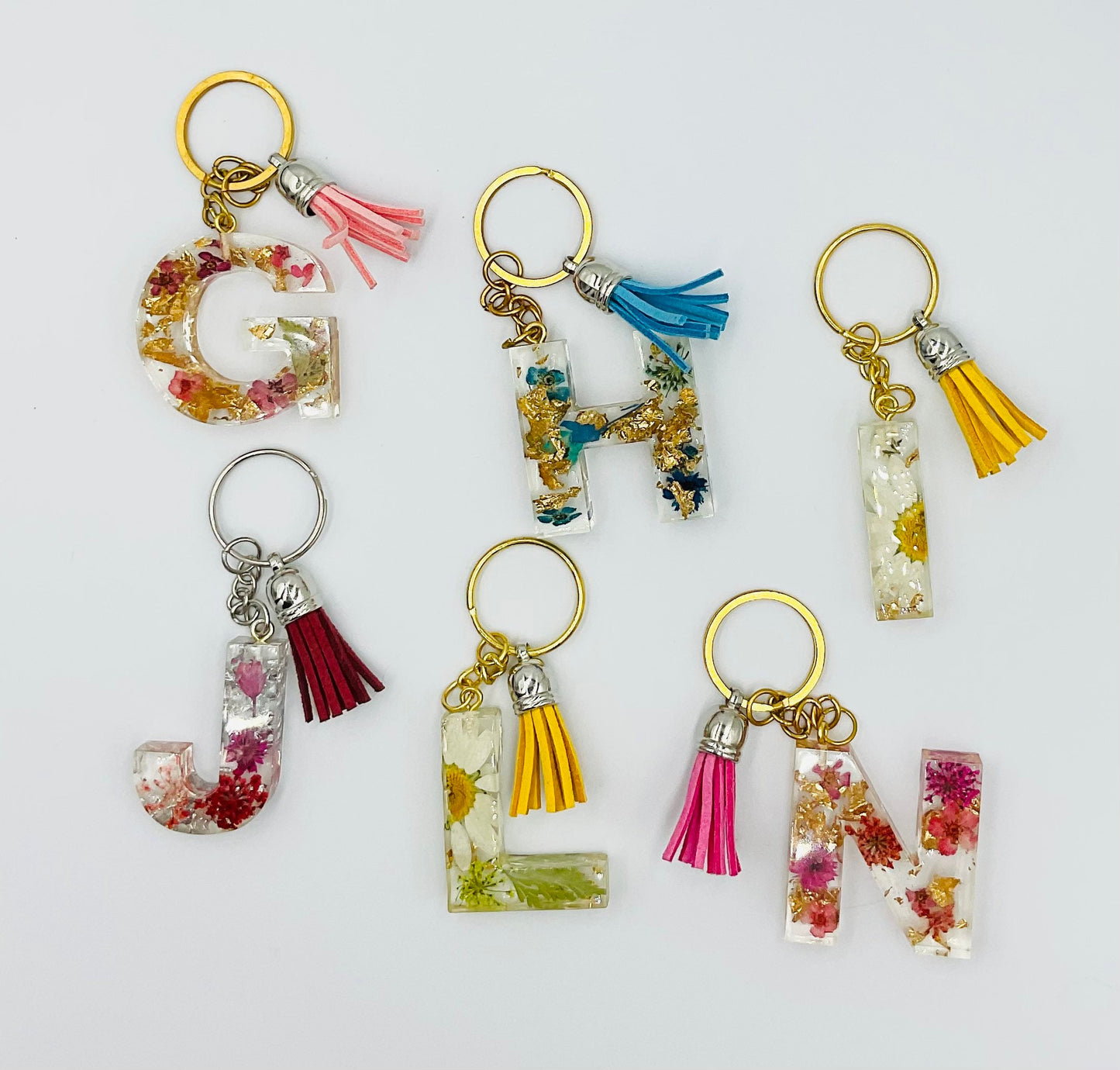 Initial Letter Resin Keyring