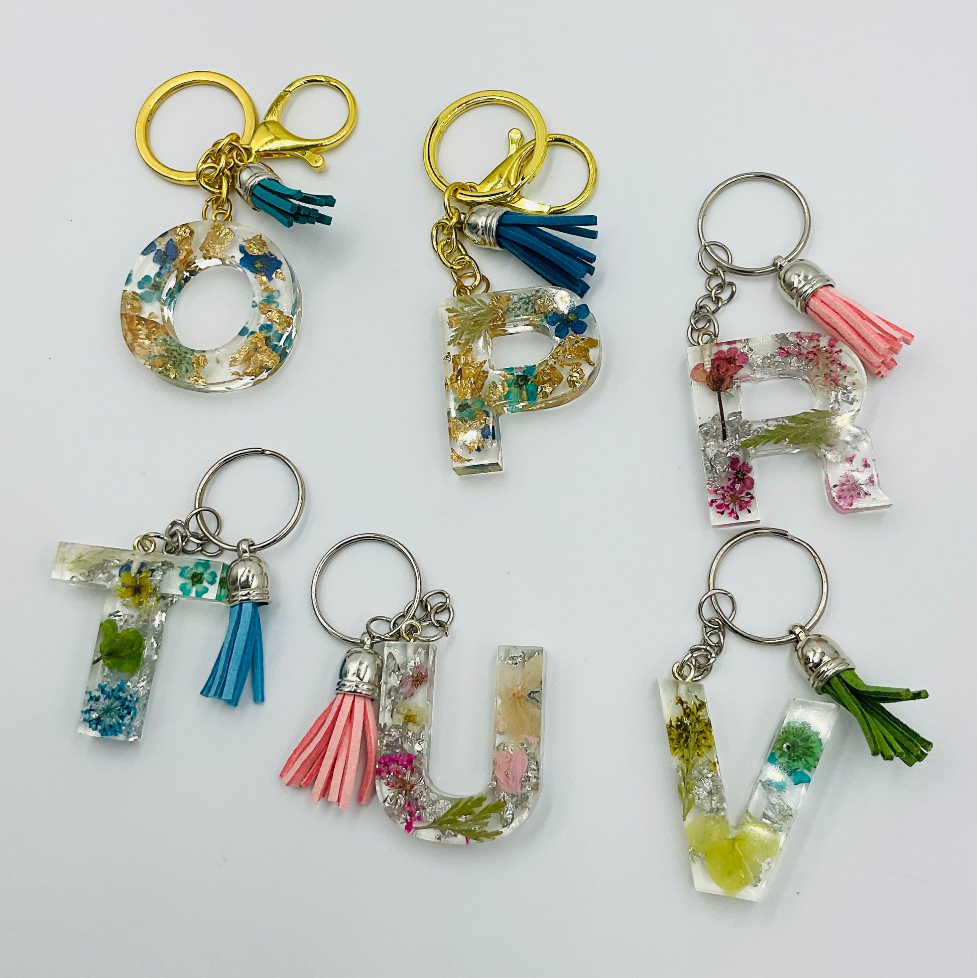 Initial Letter Resin Keyring