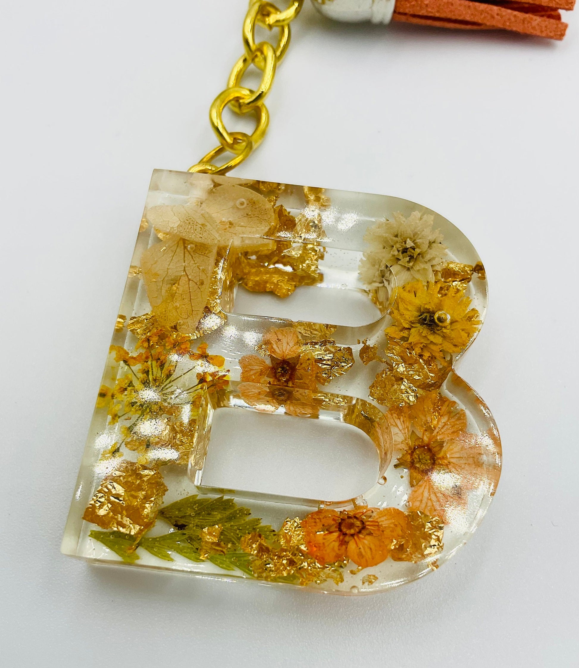 Initial Letter Resin Keyring