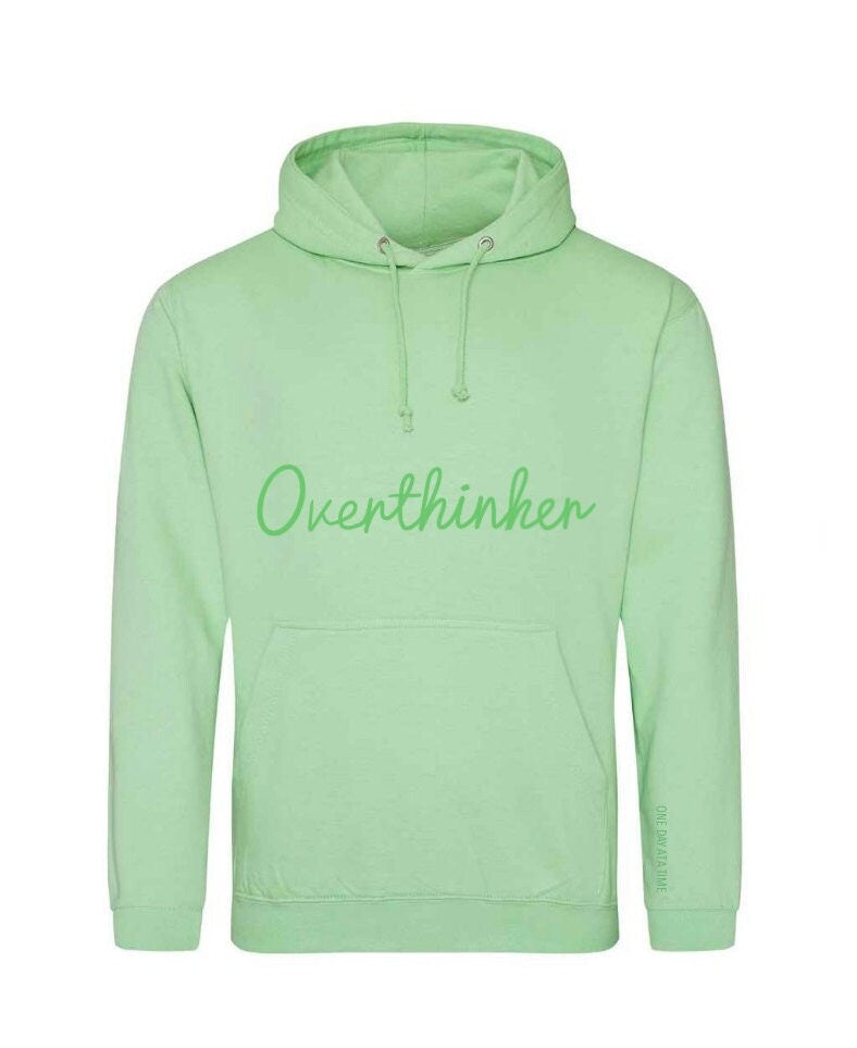 Mental Health Hoodie, Overthinker Embroidered Hoodie