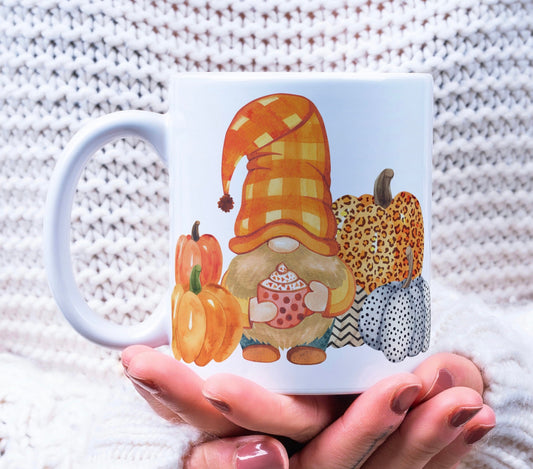 Gnome Pumpkin Mug