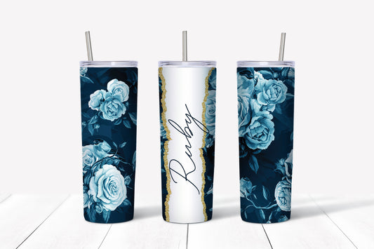 Blue Roses 20oz Tumbler