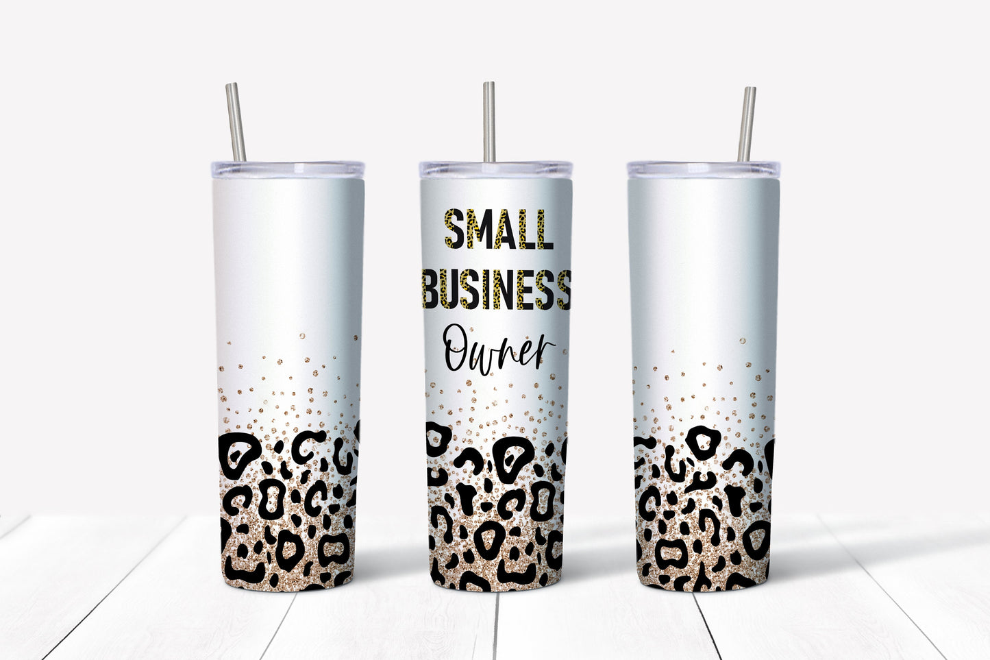 Small Business Owner Leopard 20oz Tumbler