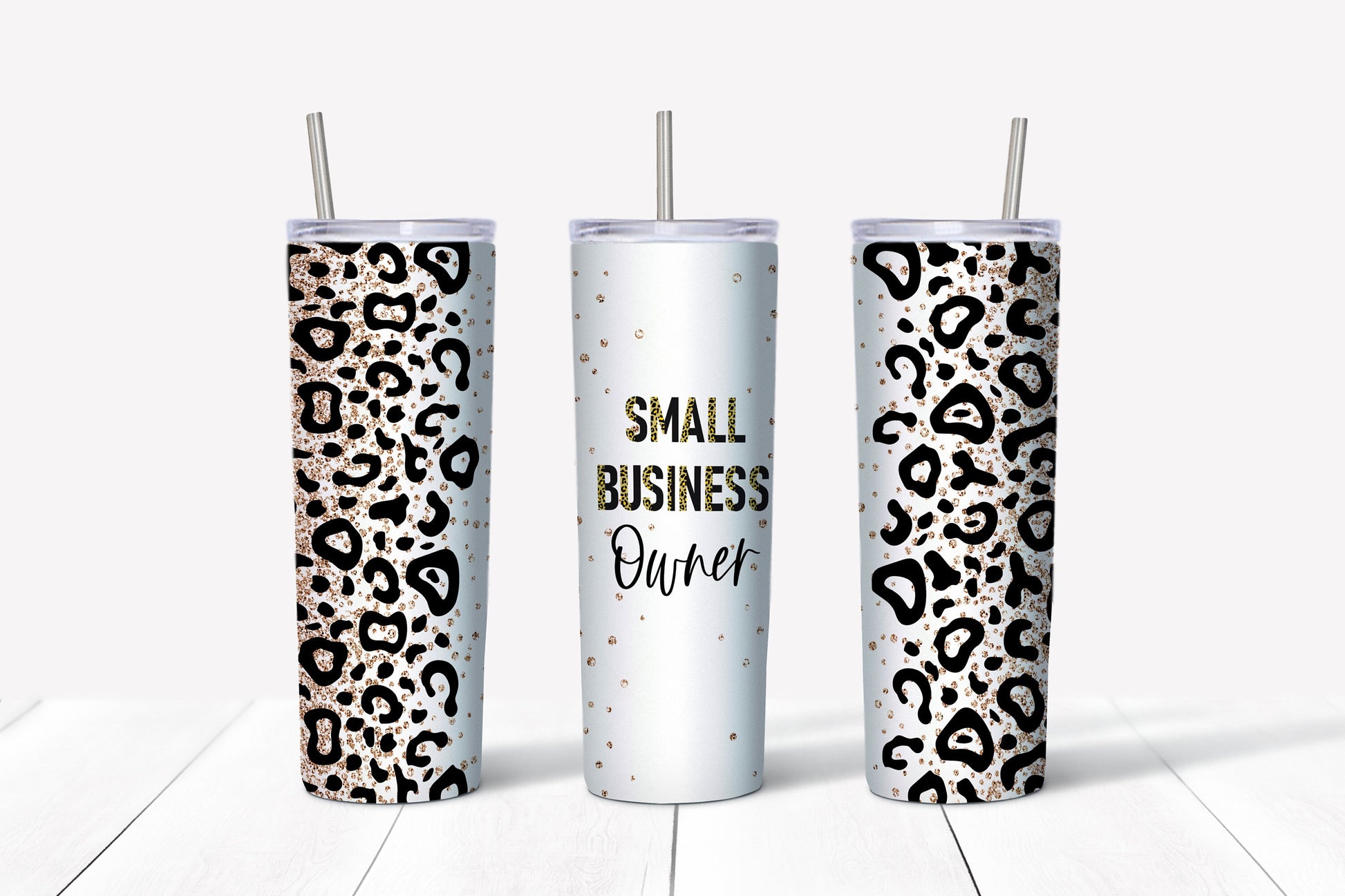 Small Business Owner Leopard 20oz Tumbler