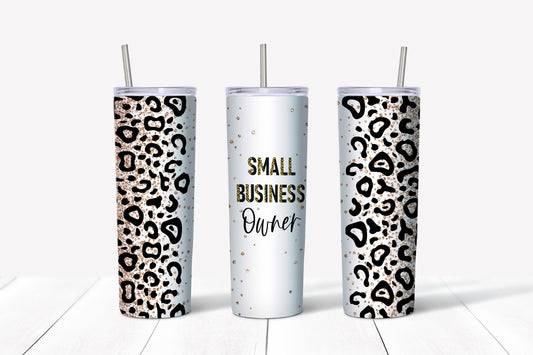 Small Business Owner Leopard 20oz Tumbler