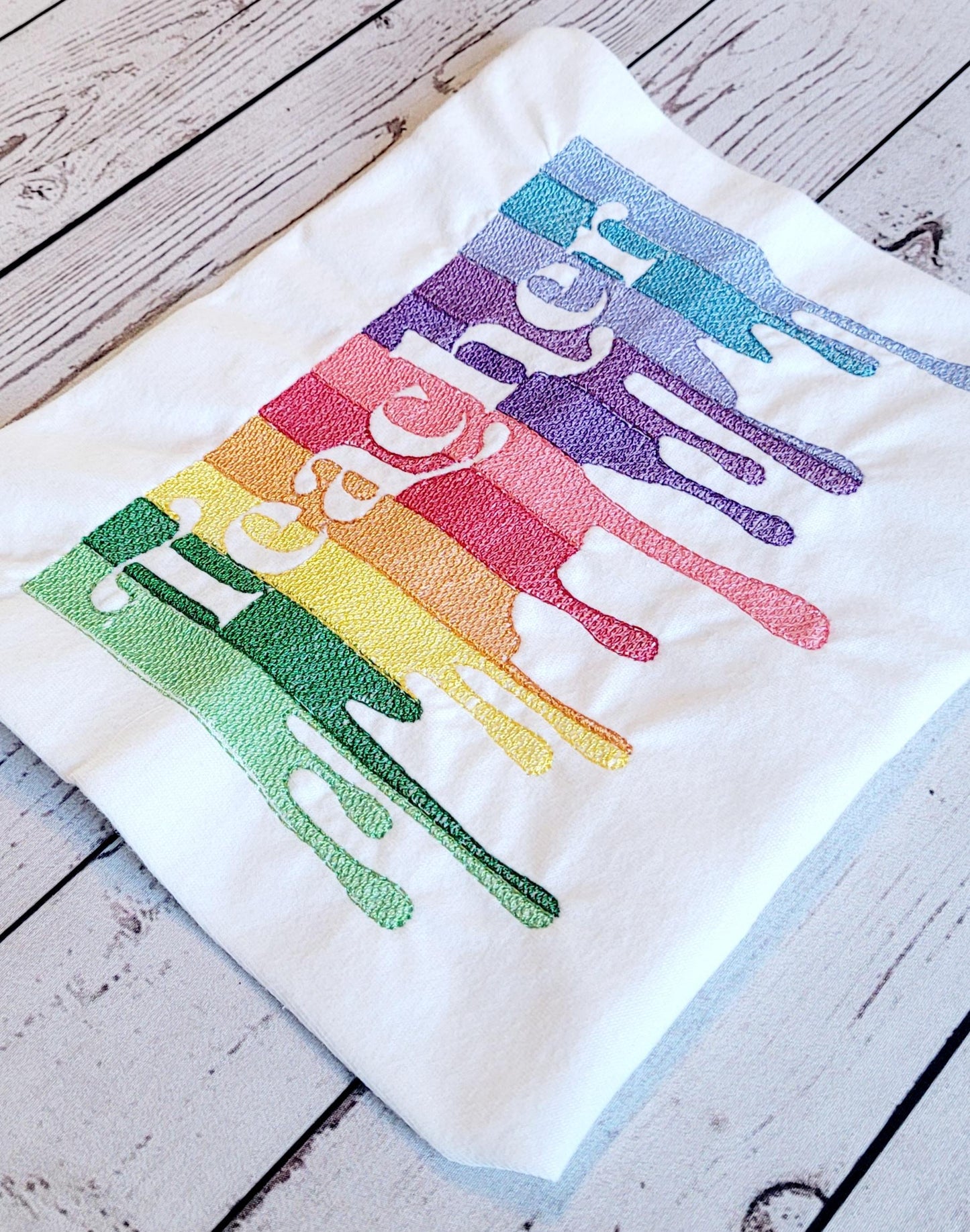 Dripping Teacher Embroidery Design, Machine Embroidery, Digital Download, Teacher, Teacher Gift