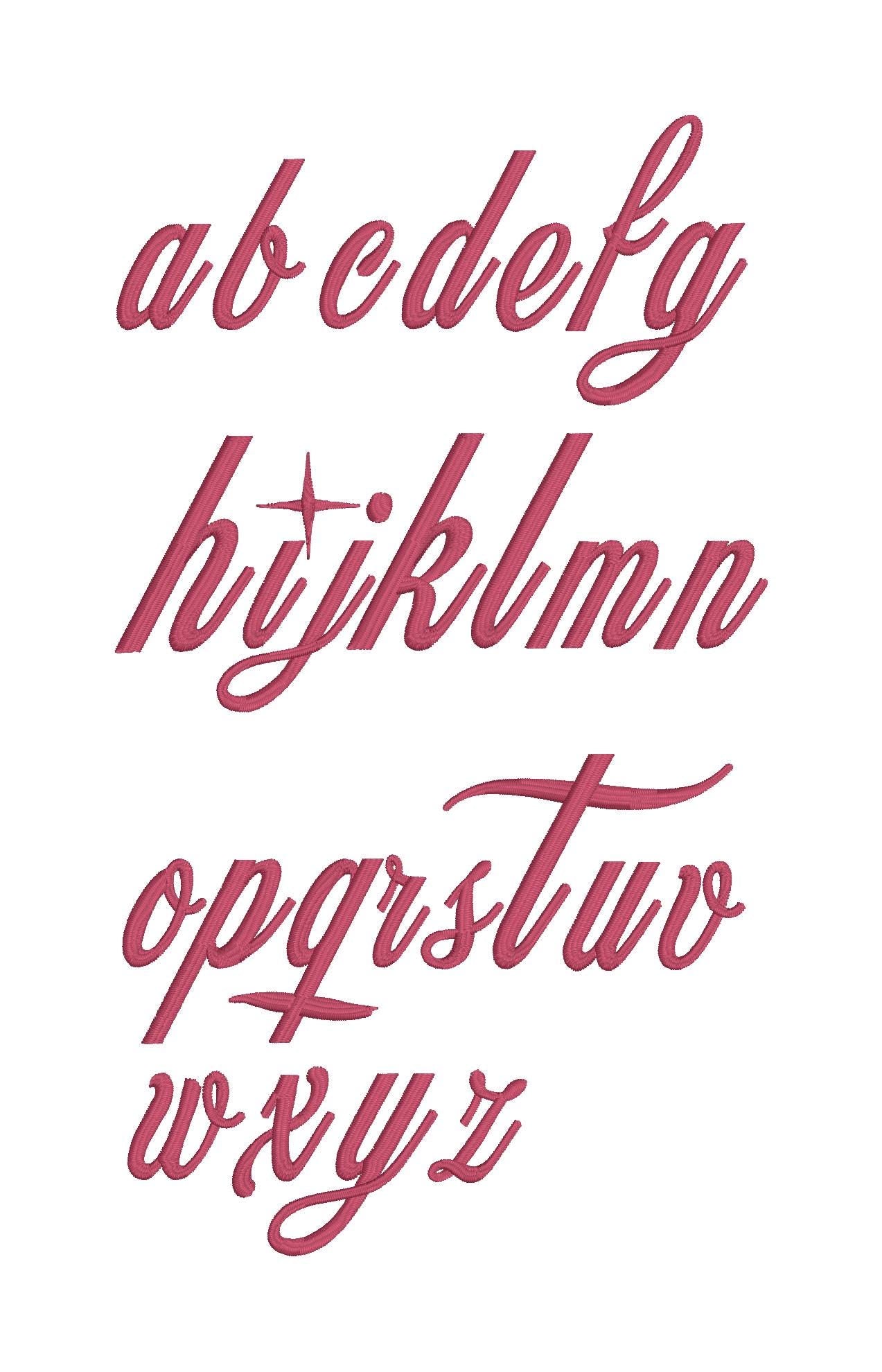 A Christmas Carol Font Embroidery Design, Machine Embroidery, Digital Download, Embroidery Font, 6 sizes 0.5 to 3 inch