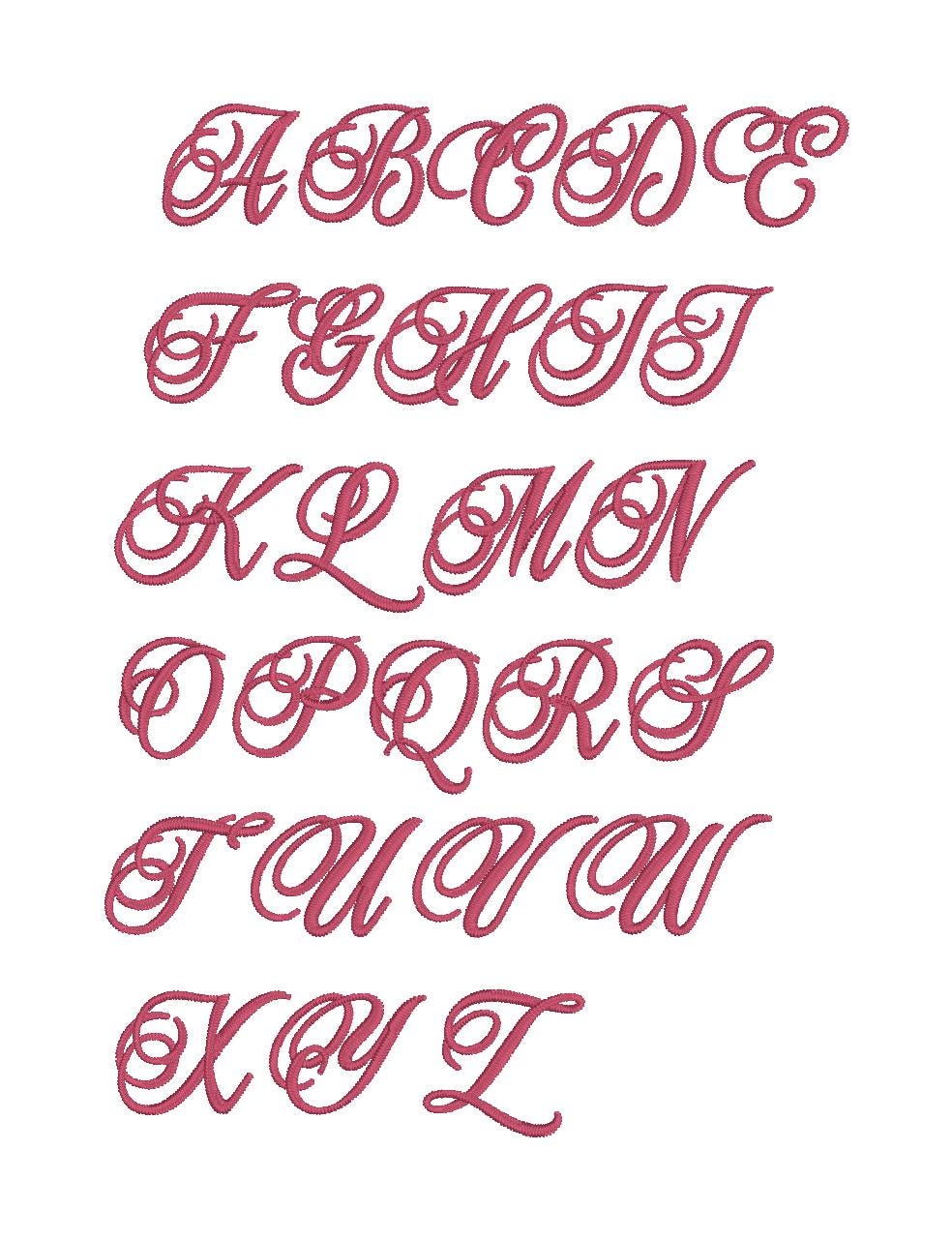 A Christmas Carol Font Embroidery Design, Machine Embroidery, Digital Download, Embroidery Font, 6 sizes 0.5 to 3 inch
