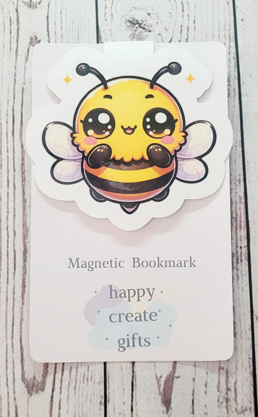 Cute Bee Magnetic Bookmark, Cute Bookmark, Magnetic Page Marker, Bookish Gift, Handmade, Gift for Booklovers, Reading Gifts