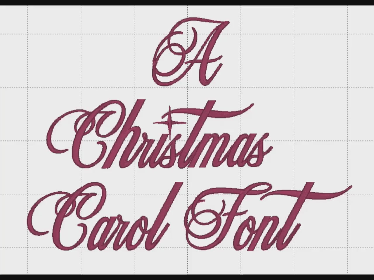 A Christmas Carol Font Embroidery Design, Machine Embroidery, Digital Download, Embroidery Font, 6 sizes 0.5 to 3 inch