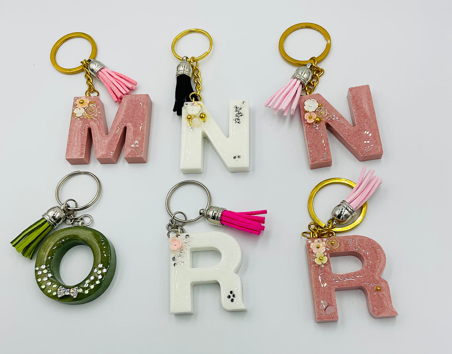 Gem Letter Keyring